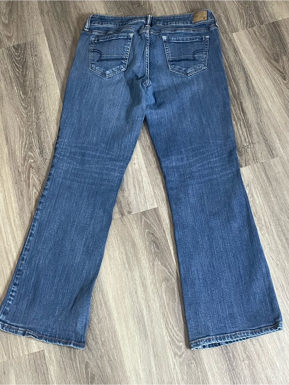 American Eagle Outfitters Blue Flared Wide-Leg Jeans